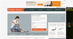 Desktop Screenshot of billiger-surfen.de