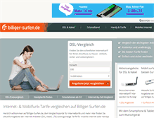 Tablet Screenshot of billiger-surfen.de